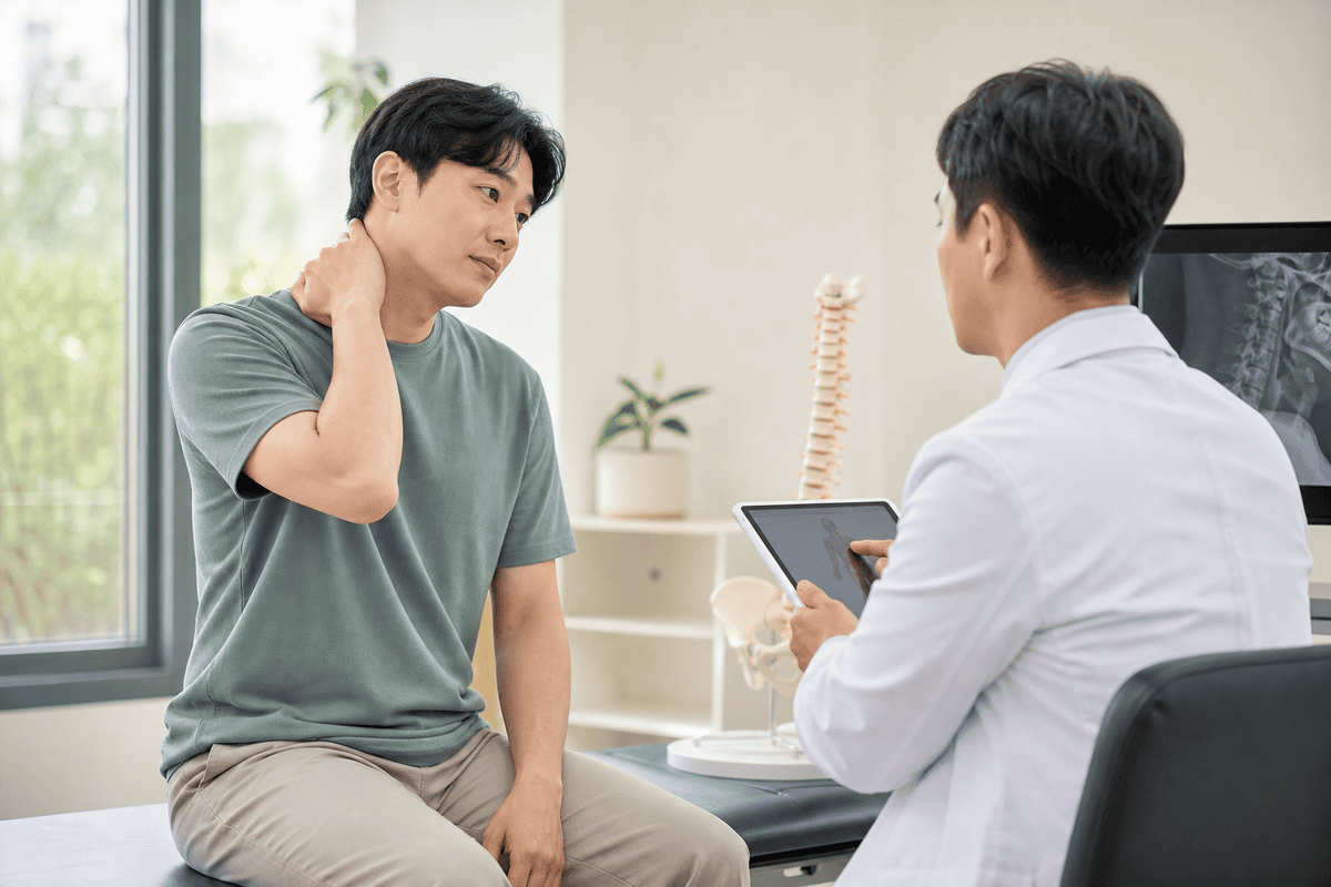 뒷목이 굳고 팔까지 찌릿하다면, 오래 앉은 탓만은 아닐 수 있습니다