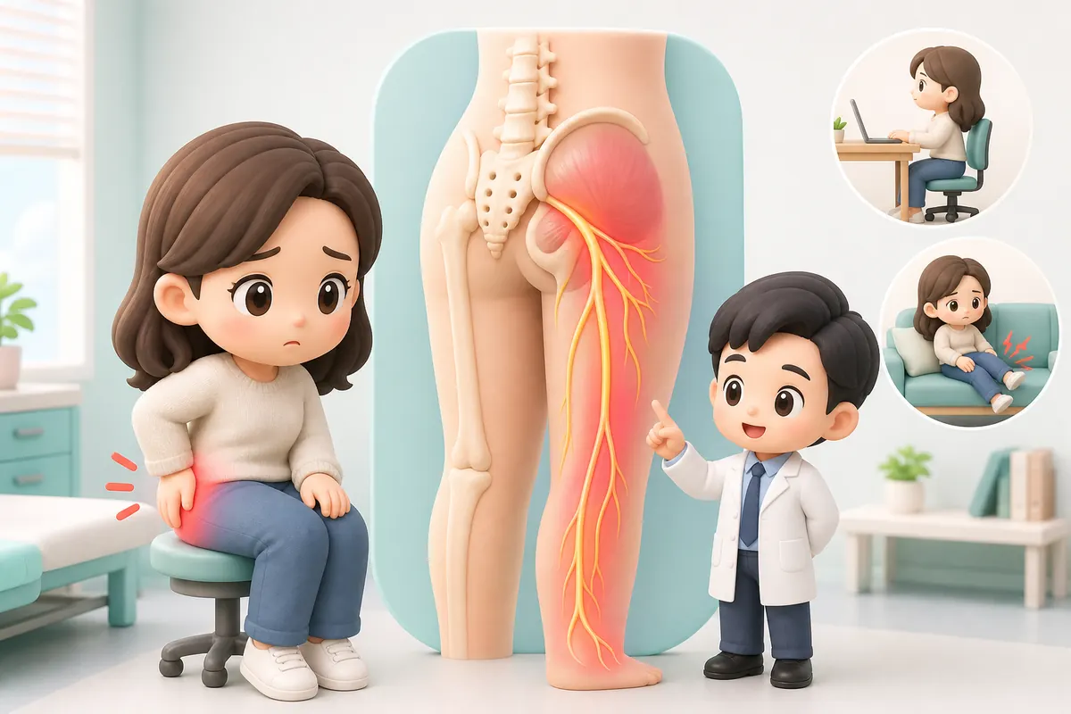 "오래 앉아 있으면 엉치부터 다리까지 저려요" 좌골신경통일까, 다른 원인일까