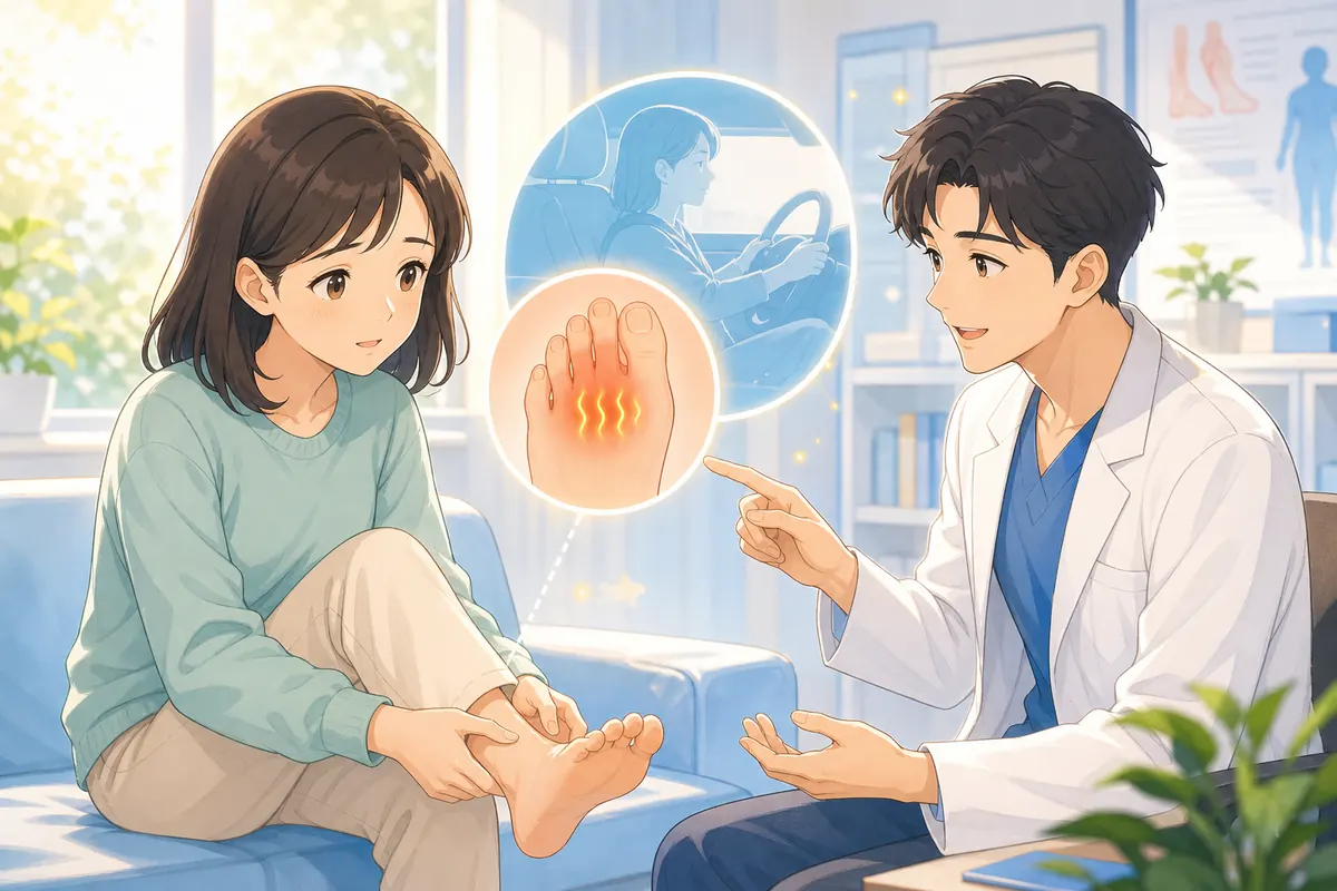"운전만 오래 하면 발가락 사이가 저릿하고 화끈거려요" — 이 발 통증, 어디서 오는 걸까