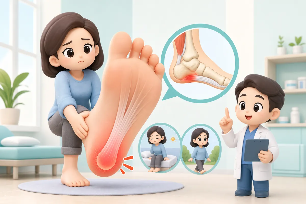 "아침 첫발 디딜 때 발뒤꿈치가 찌릿해요" 족저근막염, 이런 신호로 알아봅니다